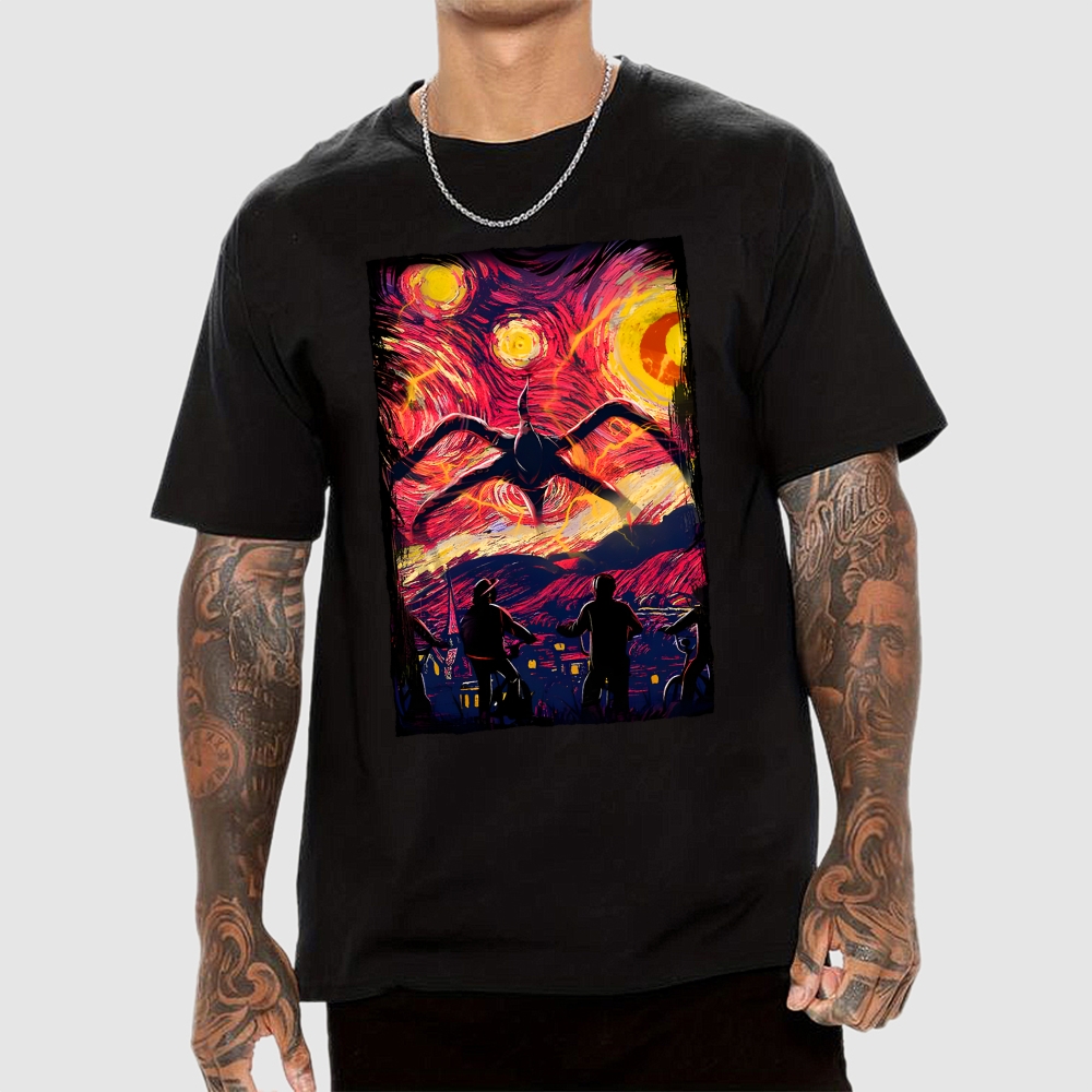 Monster In Starry Night Stranger Things Geek T-Shirt