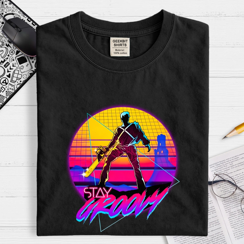 Stay Groovy Cyberpunk Geek T-Shirt