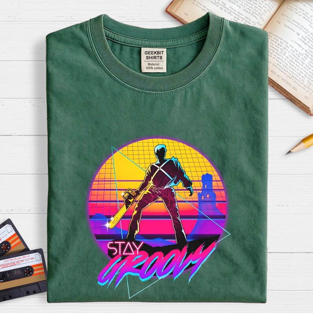 Stay Groovy Cyberpunk Geek T-Shirt