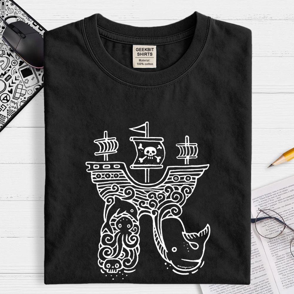 Pi-rate Ship Geek T-Shirt