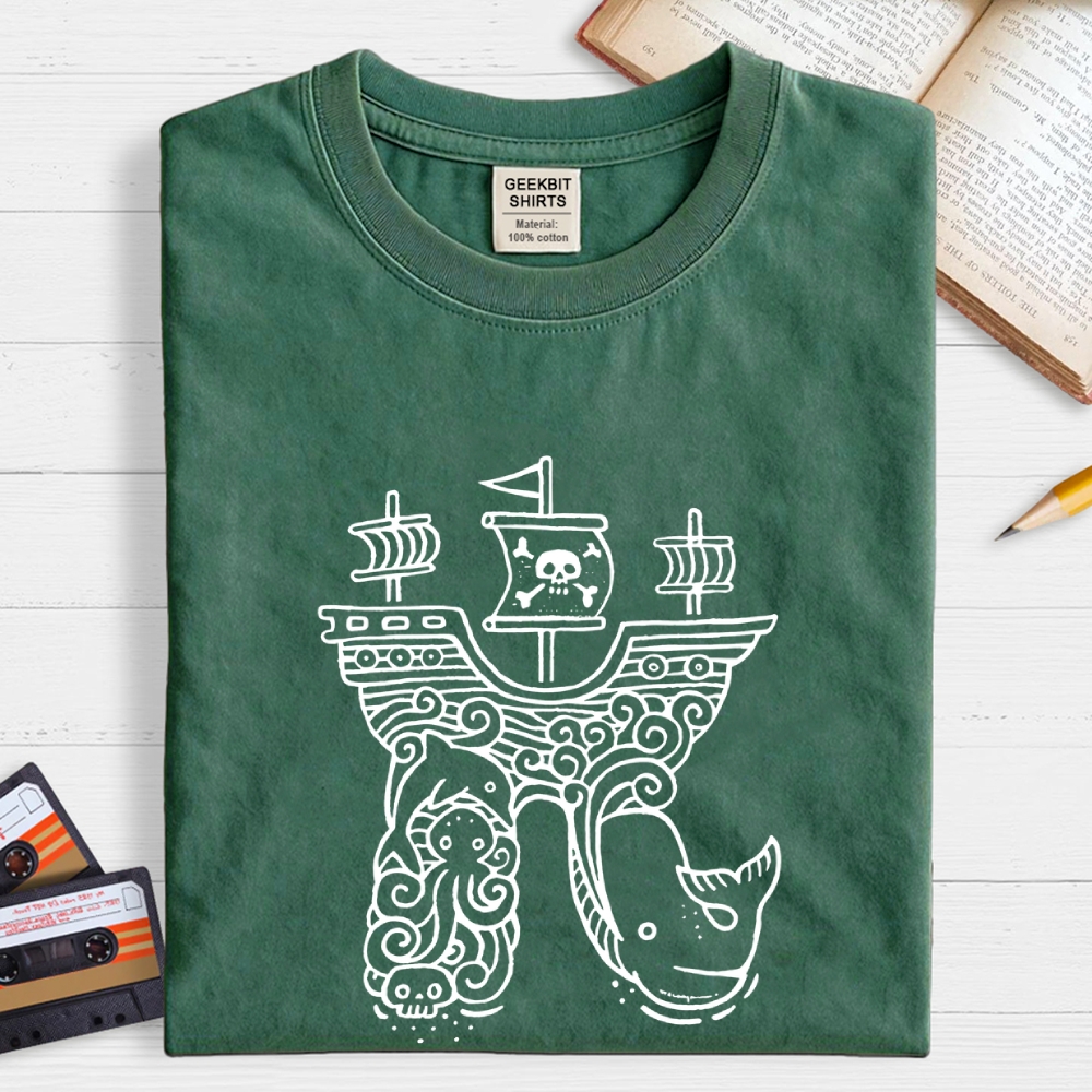 Pi-rate Ship Geek T-Shirt
