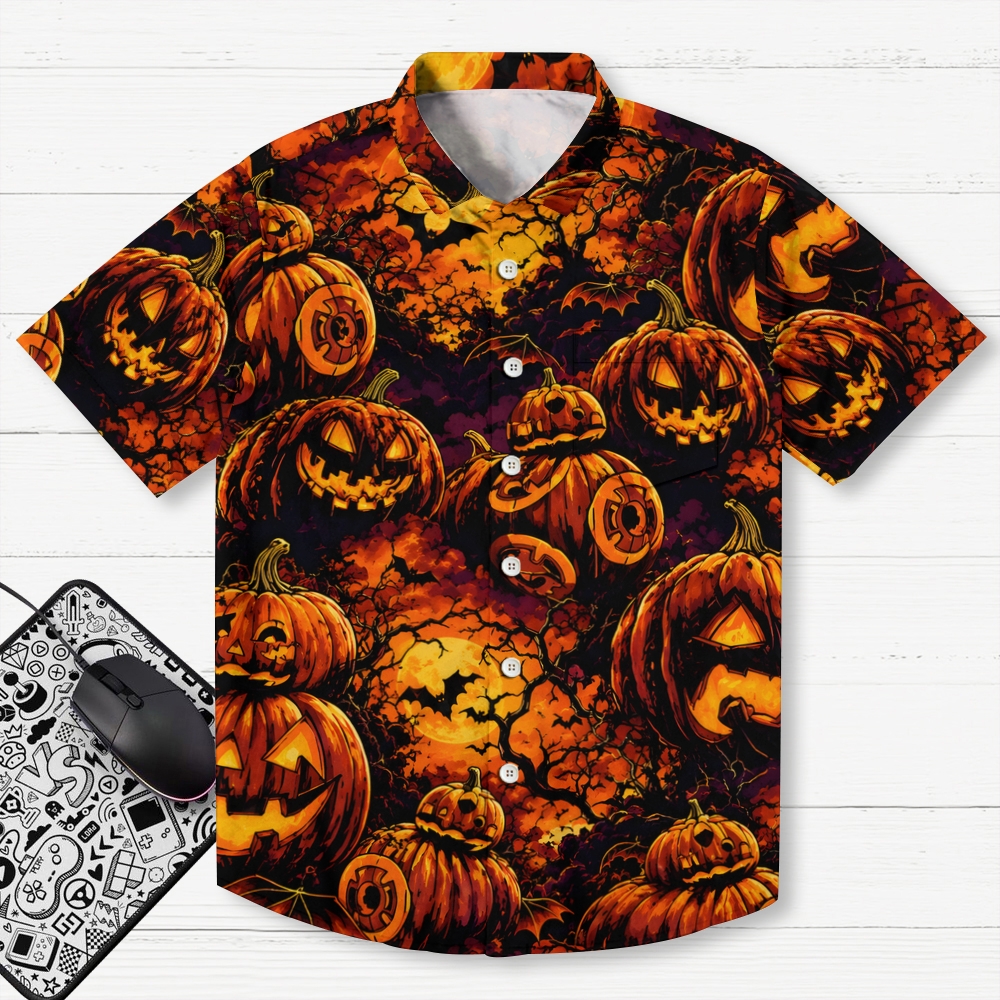 Terrifying Pumpkin BB-8 Geek Hawaiian Shirt