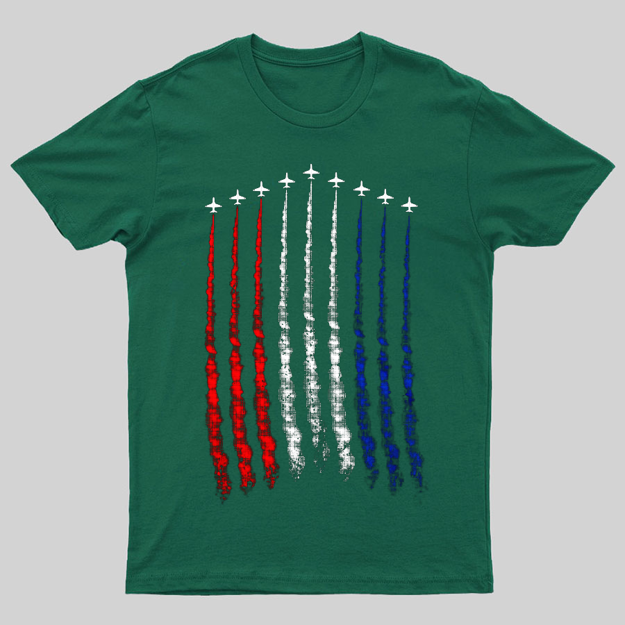 Red White Blue Air Force Flyover 1776 T-Shirt