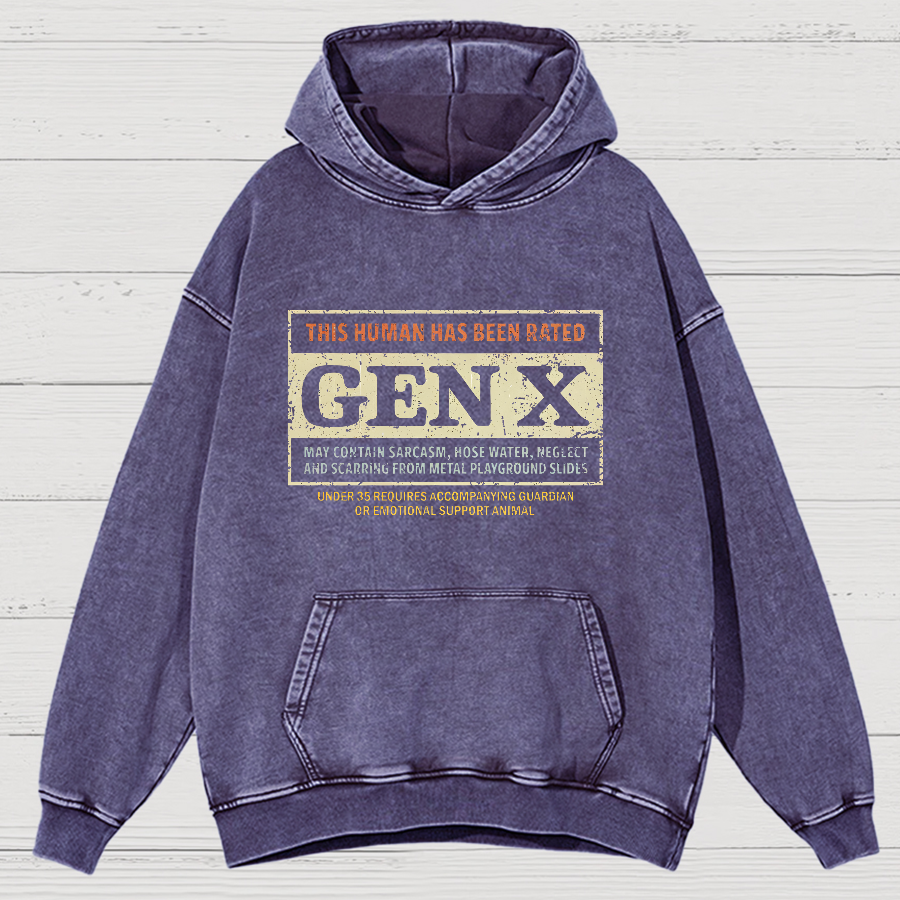 GenX Vintage Distressed Hoodie