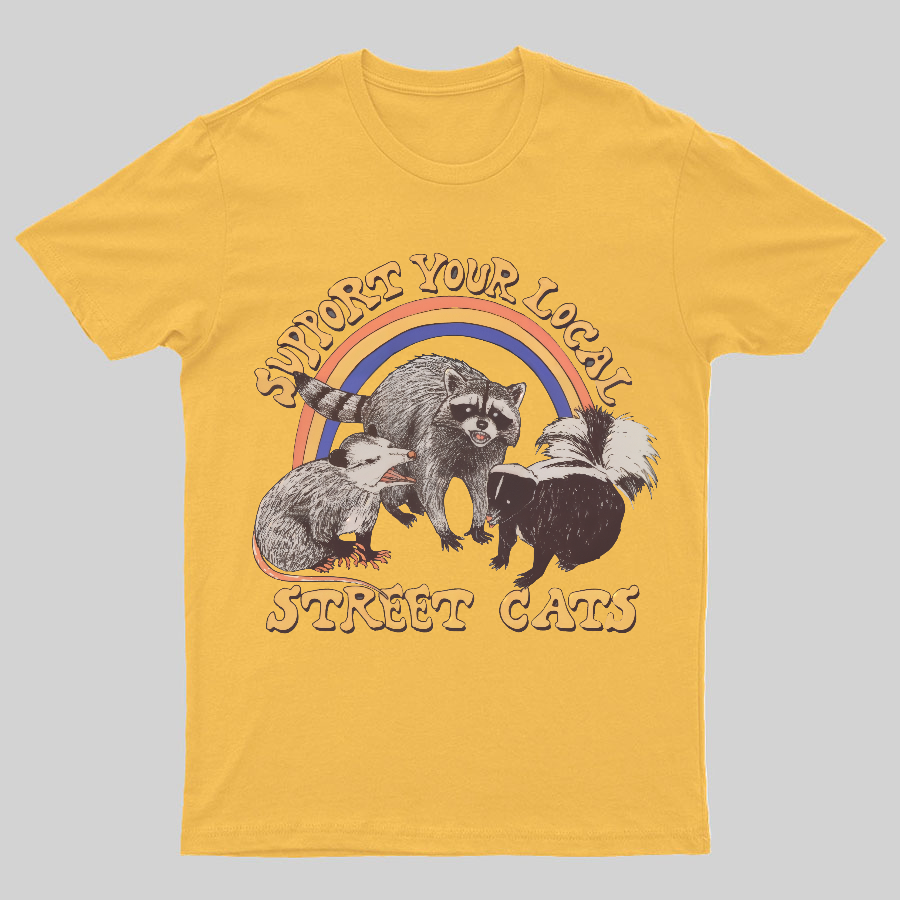 Support Your Local Street Cats (raccoon) Tee