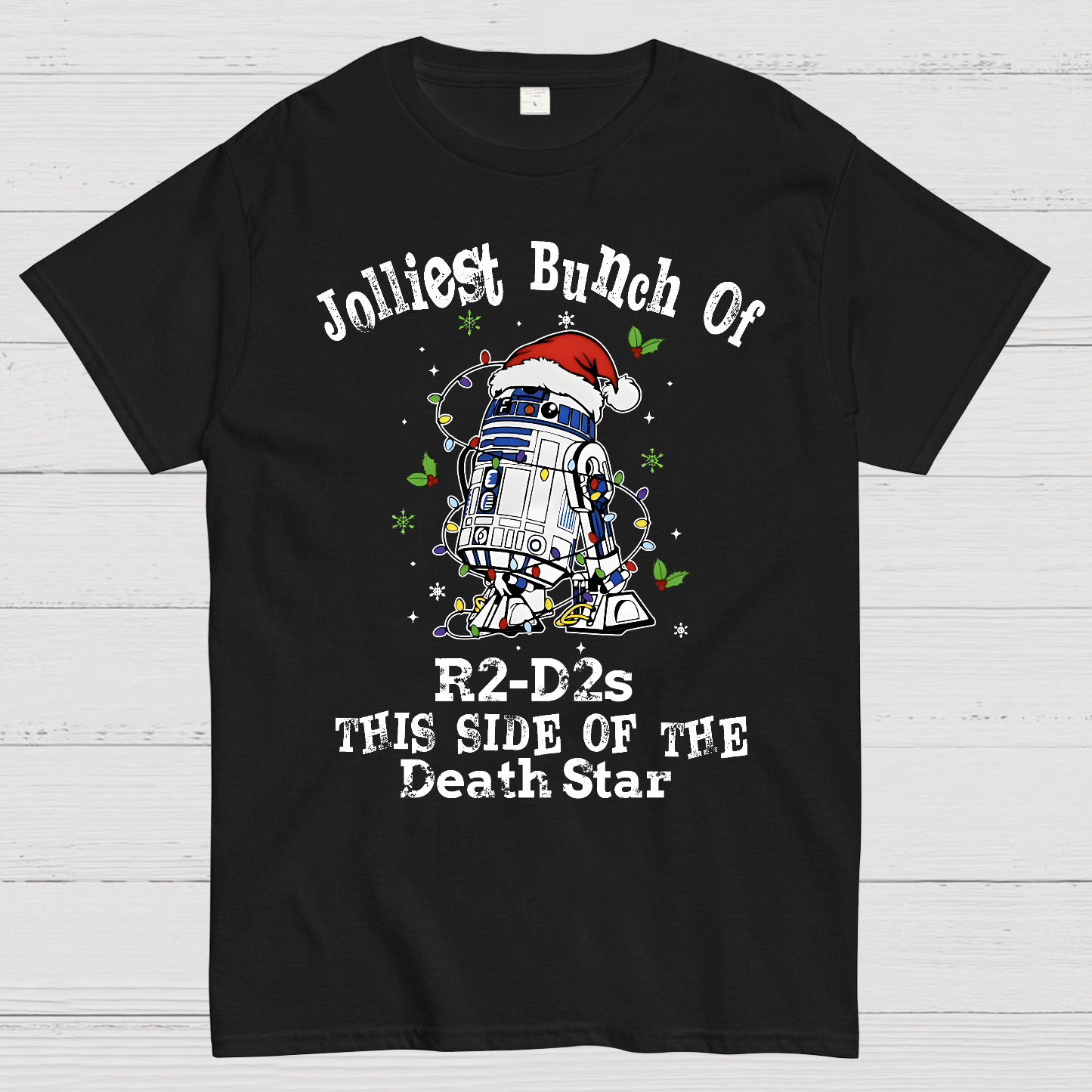 Jolliest bunch of R2-D2s this side of the Death Star Christmas Geek T-Shirt