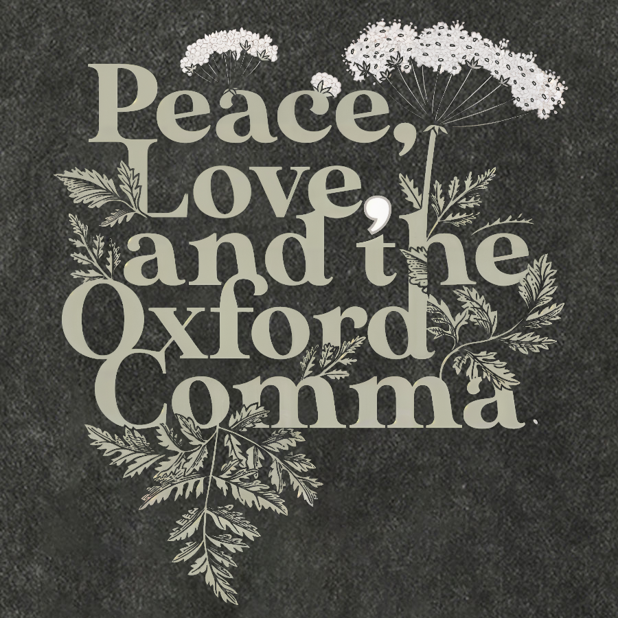 Peace, Love, And The Oxford Comma Vintage Distressed T-shirt