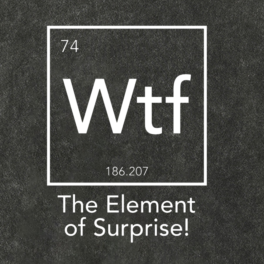 Wtf - The Element of Surprise Funny Science Vintage Distressed T-shirt