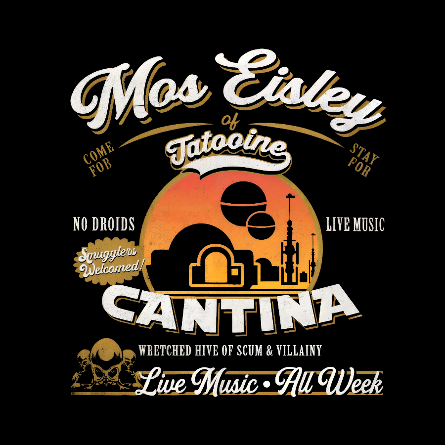 Mos Eisley Cantina Tatooine Graphic Star Wars Print T-Shirt