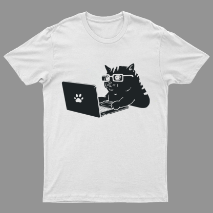 Cats & Computers Geeky T-Shirt