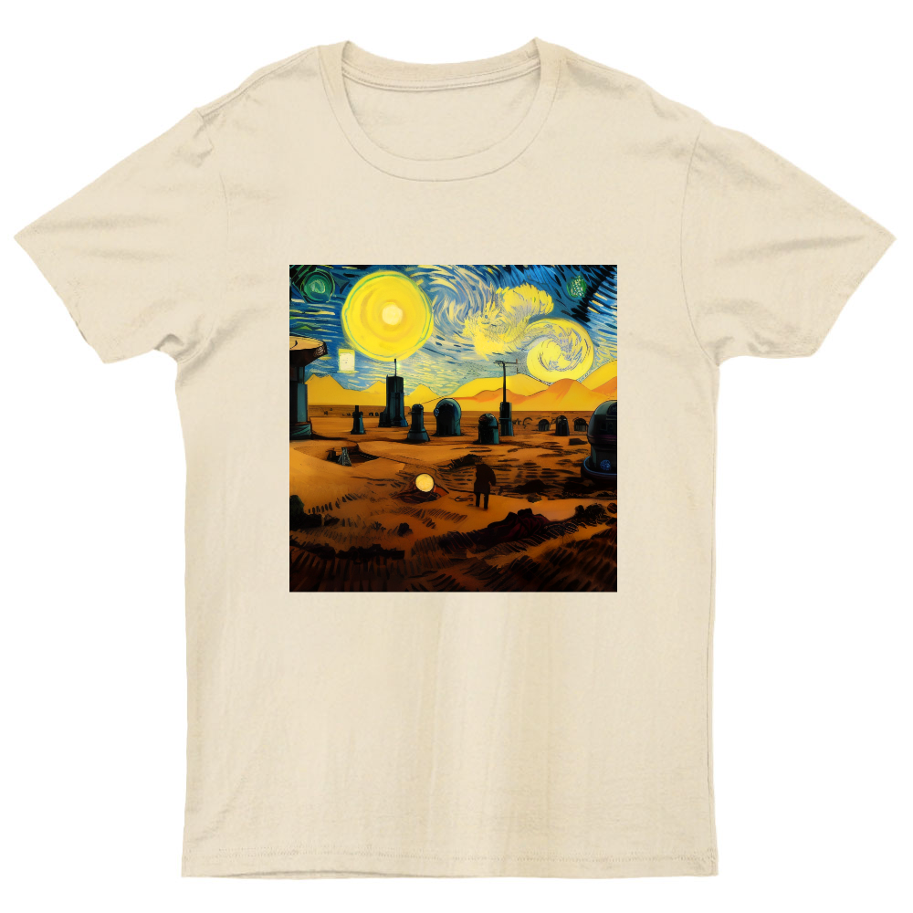 Starry Night in Mos Eisley Tatooine Nerdy T-Shirt
