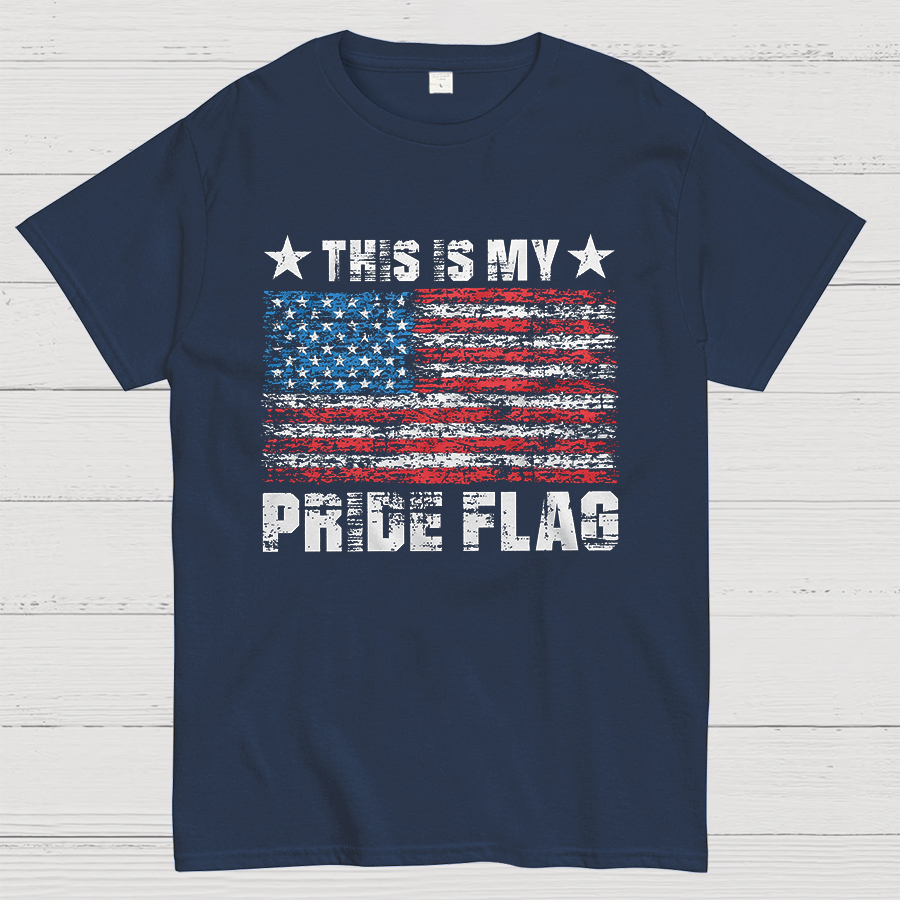 Men's Patriotic Shirt This Is My Pride Flag Geeky T-Shirt