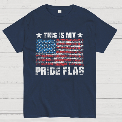 Men's Patriotic Shirt This Is My Pride Flag Geeky T-Shirt