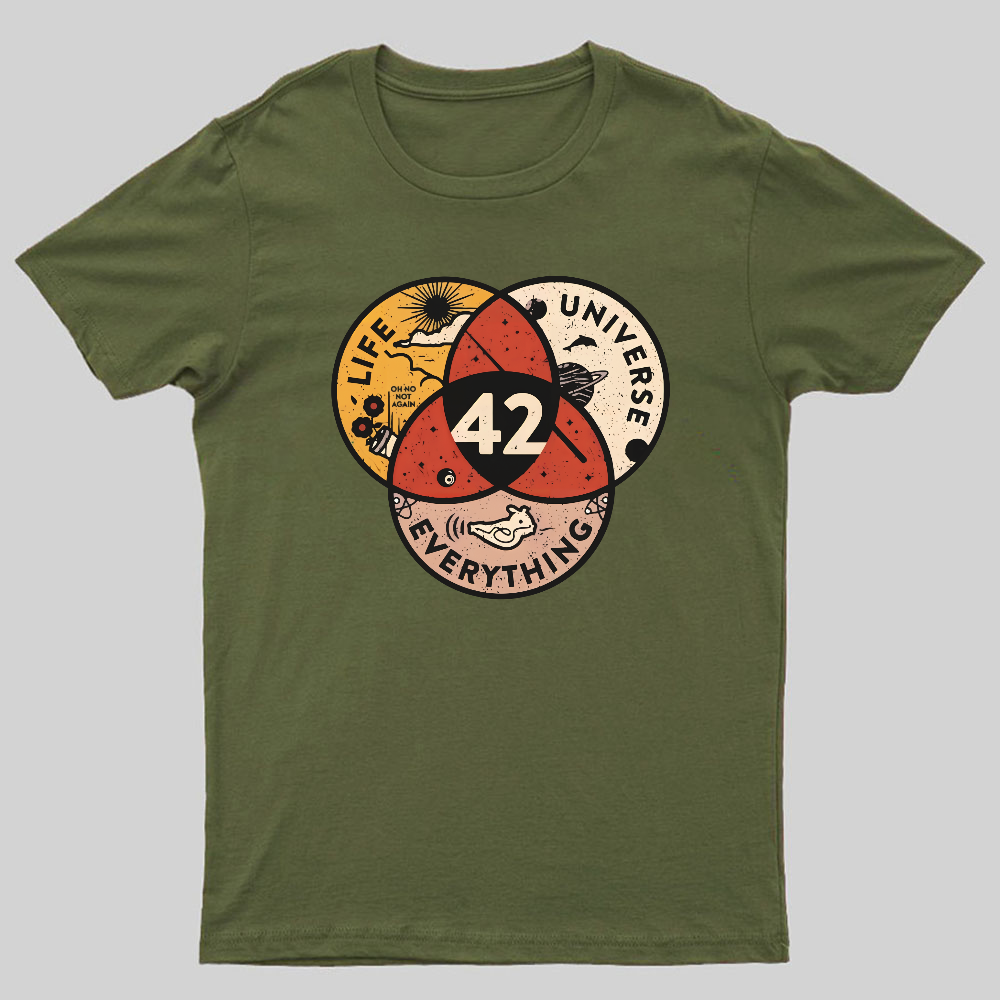 42 The Answer To Life The Universe And Everything Vintage Geeky T-Shirt
