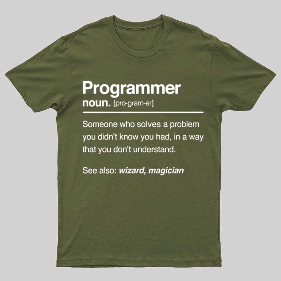 Programmer Noun Coding Nerd Shirt It Shirt Geeky T-Shirt