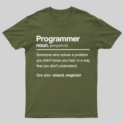 Programmer Noun Coding Nerd Shirt It Shirt Geeky T-Shirt