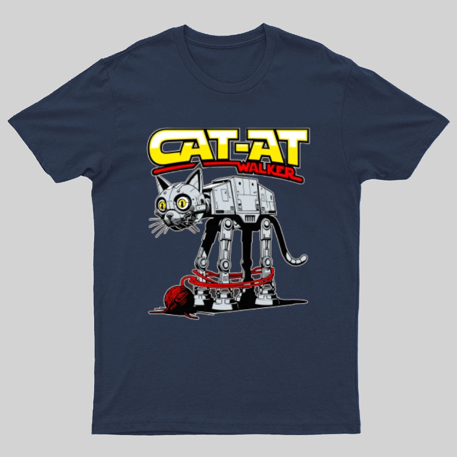 Funny Cat-at Walker， Cat Geeky T-Shirt