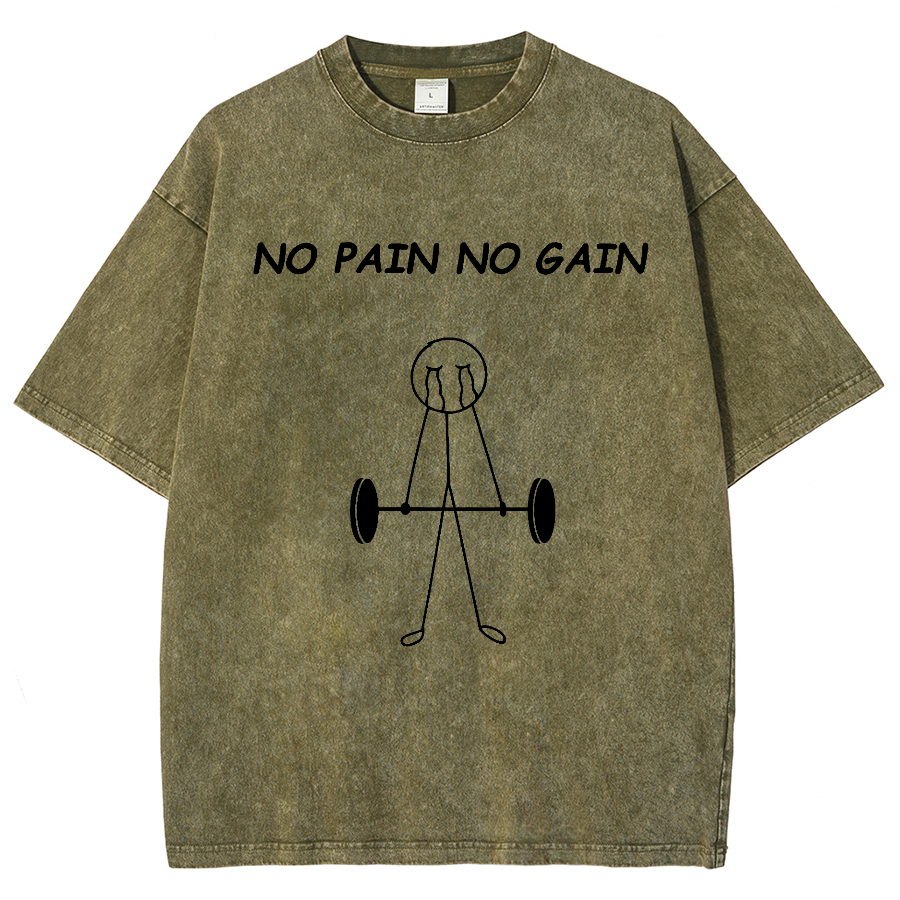 No Pain No Gain Vintage Distressed T-shirt