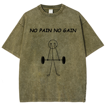 No Pain No Gain Vintage Distressed T-shirt
