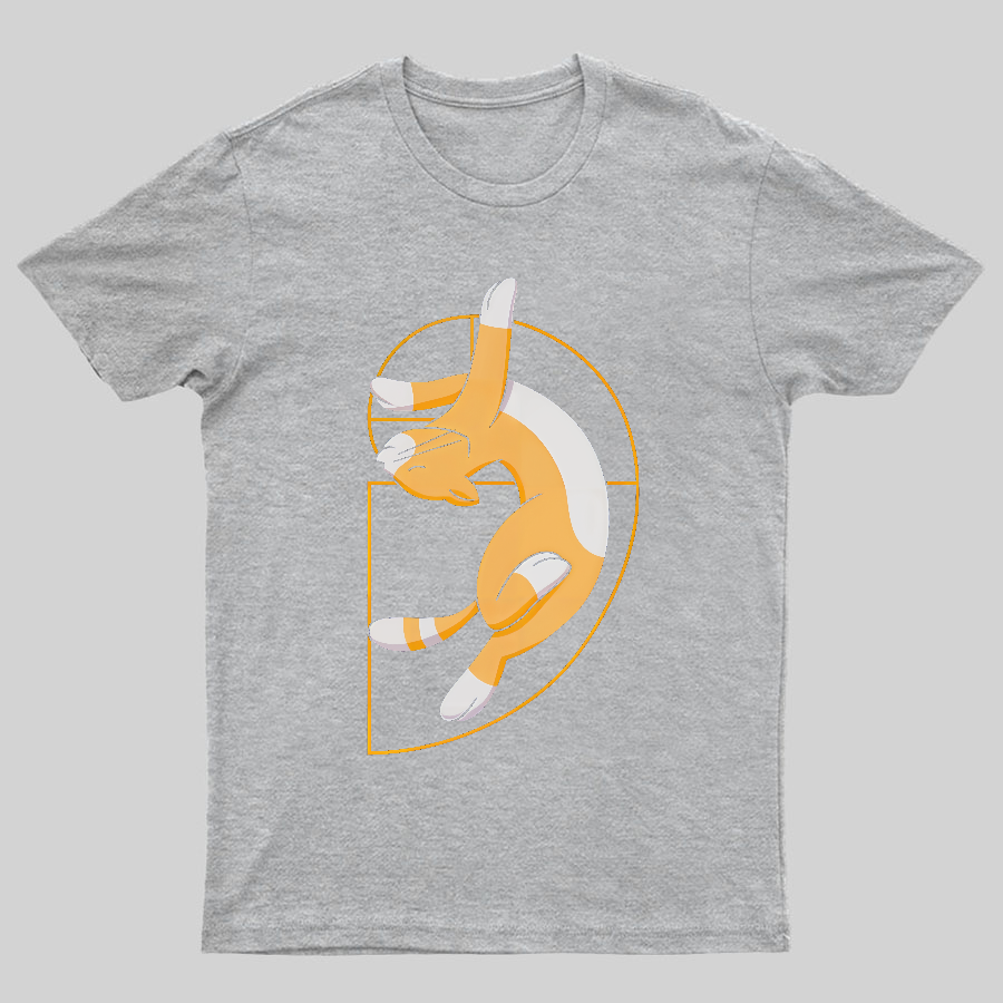 Fibonacci Spiral Cat Geeky T-Shirt