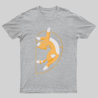 Fibonacci Spiral Cat Geeky T-Shirt