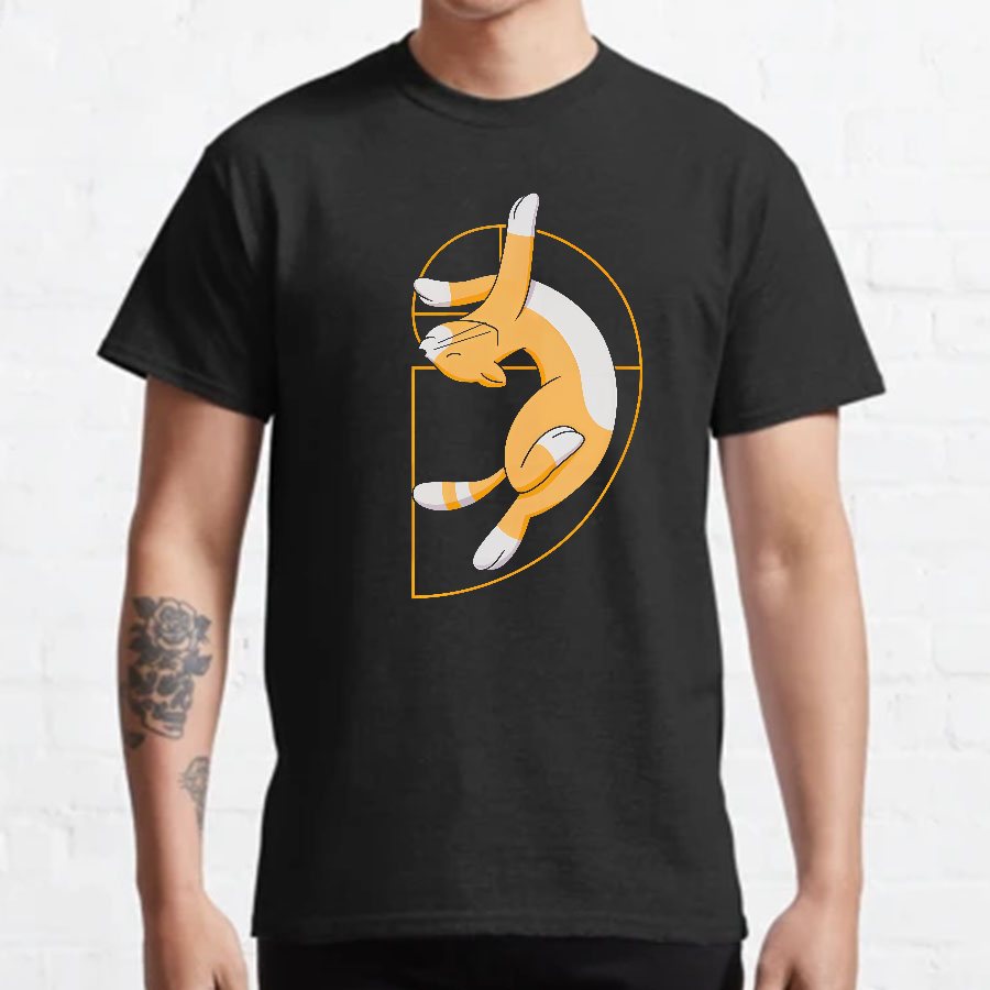 Fibonacci Spiral Cat Geeky T-Shirt
