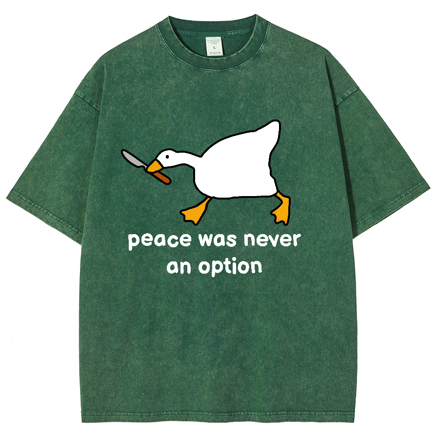 Peace Was Never An Option Vintage Distressed T-shirt