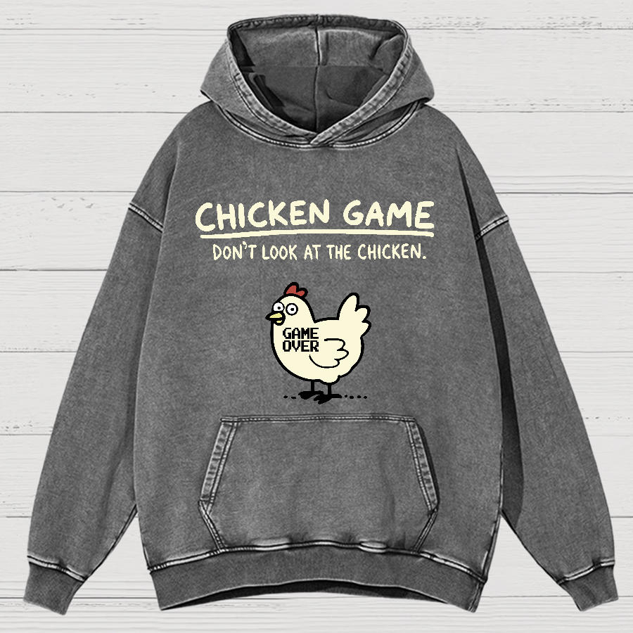 Chicken Game Vintage Distressed Hoodie