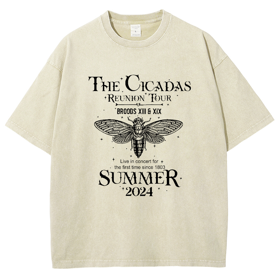 The Cicada Reunion U.S Tour 2024 Cicada Vintage Distressed T-shirt