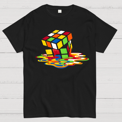 Retro Rubik's Cube Design Geek T-Shirt