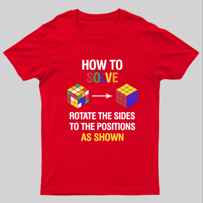How To Solve Competitive Puzzle Funny Speed Cubing Geeky T-Shirt