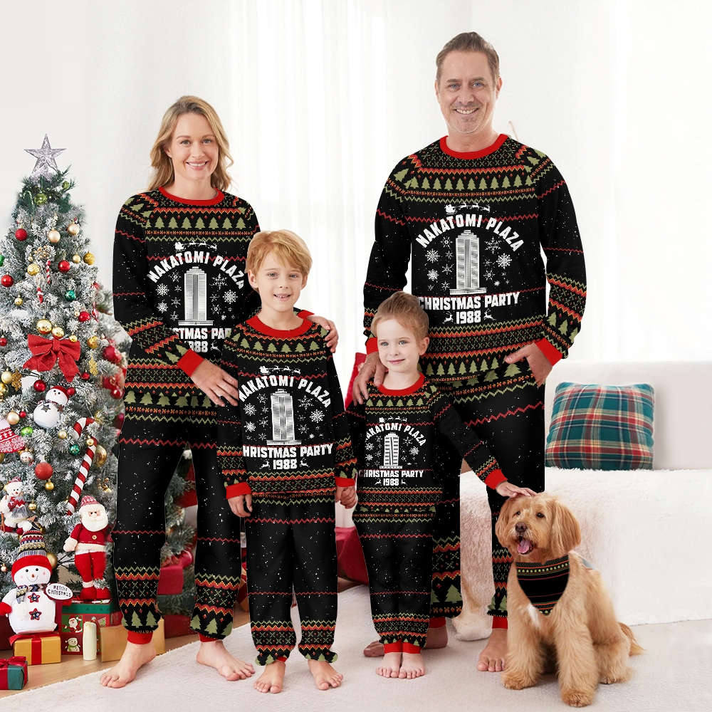 Nakatomi Christmas Party Family Ugly Christmas Pajamas Set