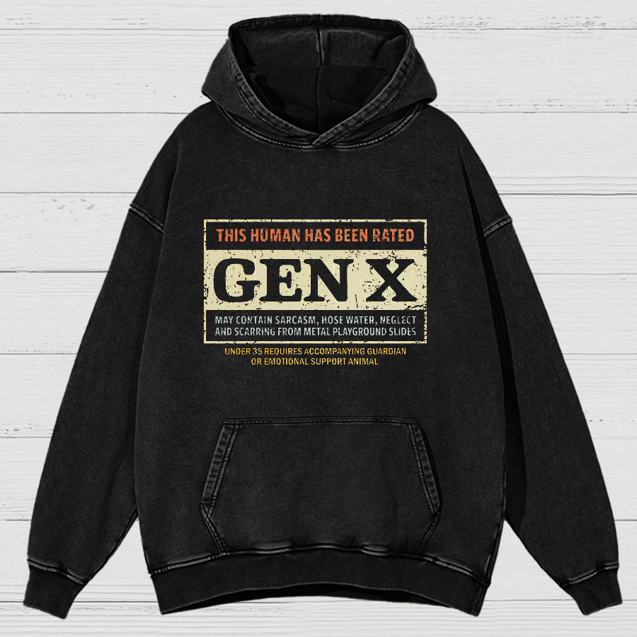 GenX Vintage Distressed Hoodie
