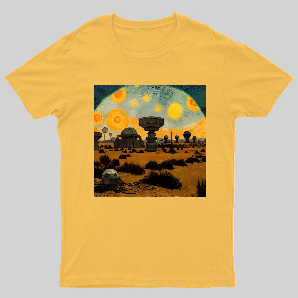 Starry Night in Mos Eisley Tatooine Nerdy T-Shirt
