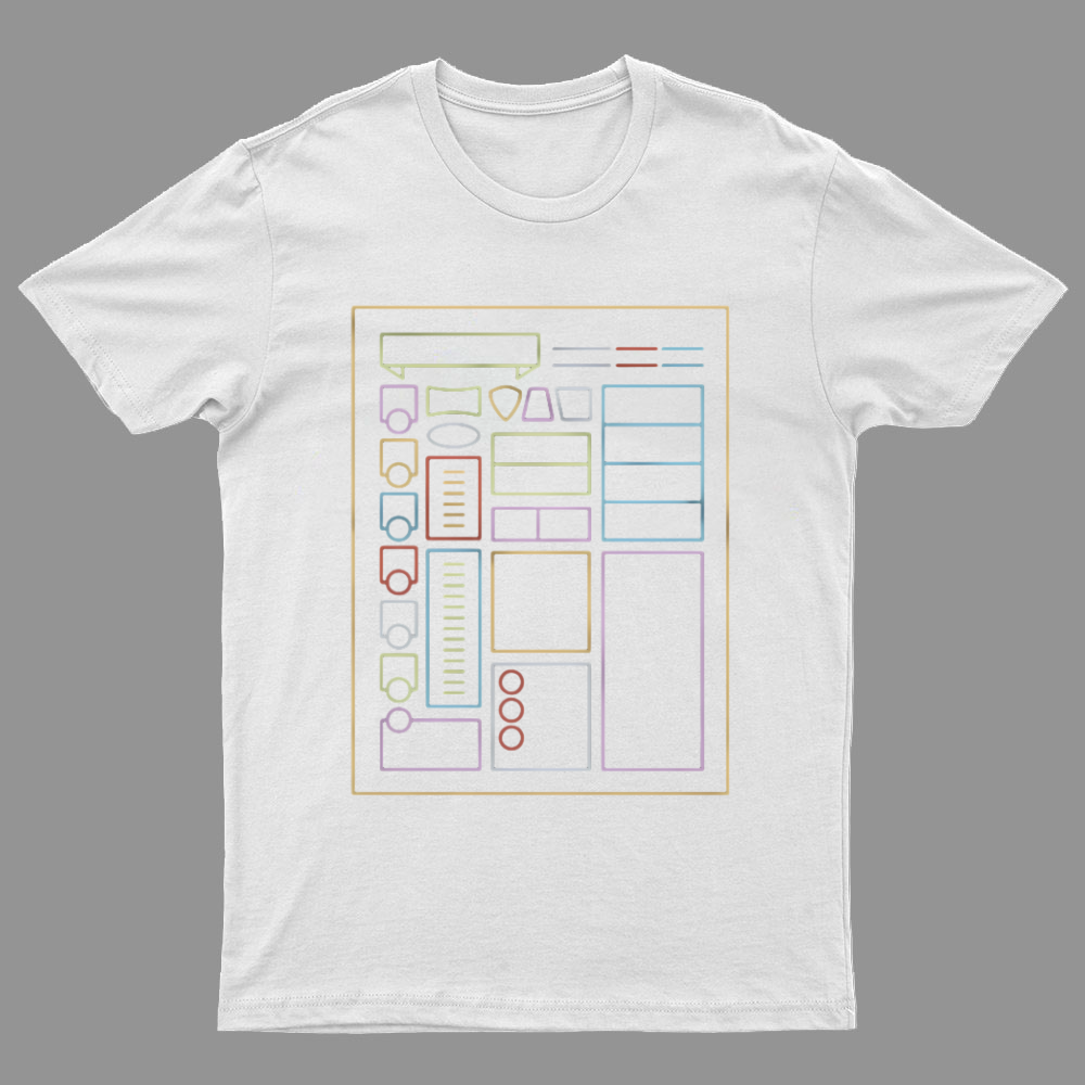 Character Sheet Dnd Geeky T-Shirt