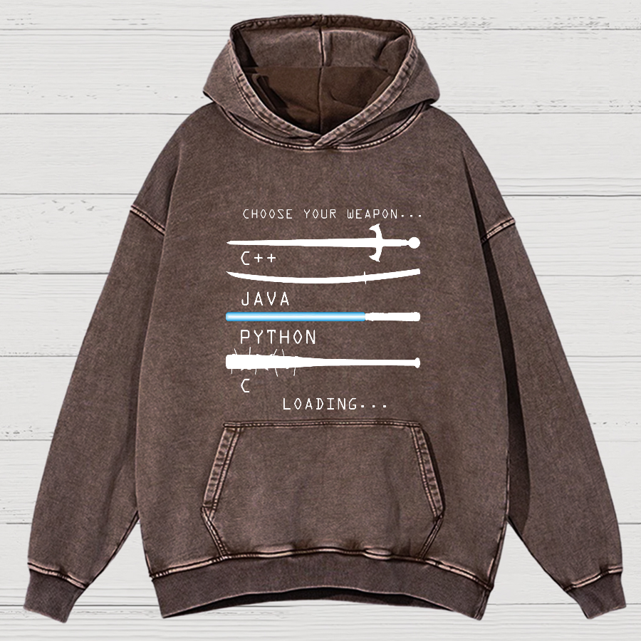 Choose Your Weapon Vintage Distressed Hoodie