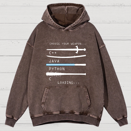 Choose Your Weapon Vintage Distressed Hoodie