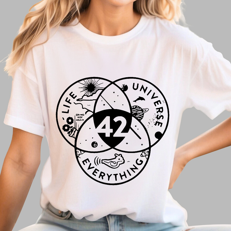42 Answer To Life The Universe Geeky T-Shirt