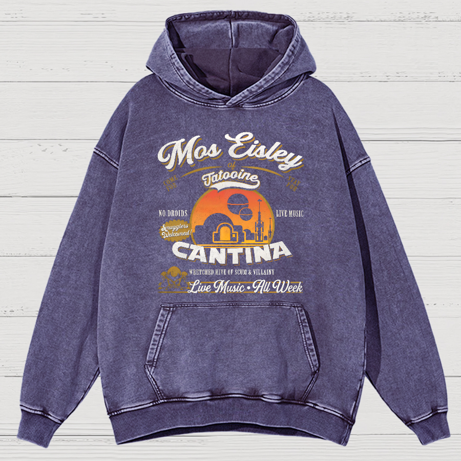 Mos Eisley Cantina Tatooine Graphic Star Wars Vintage Distressed Hoodie
