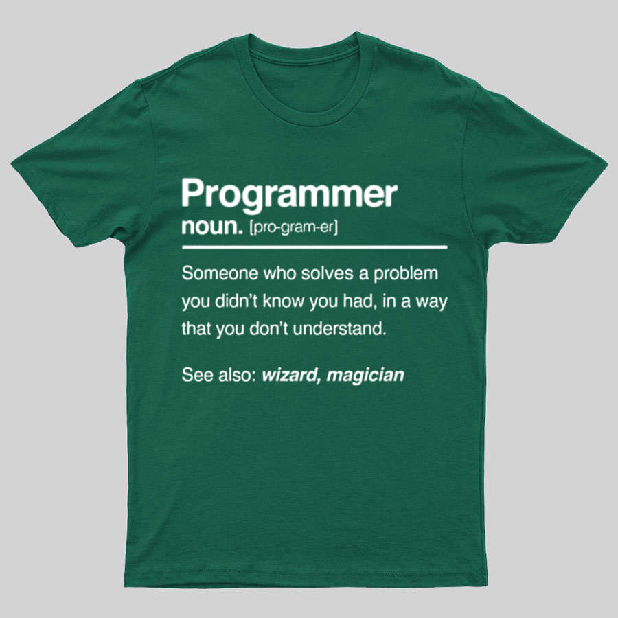 Programmer Noun Coding Nerd Shirt It Shirt Geeky T-Shirt