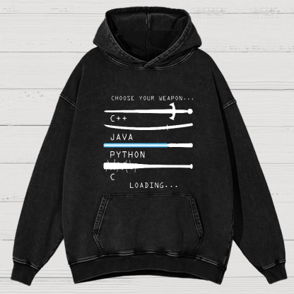Choose Your Weapon Vintage Distressed Hoodie