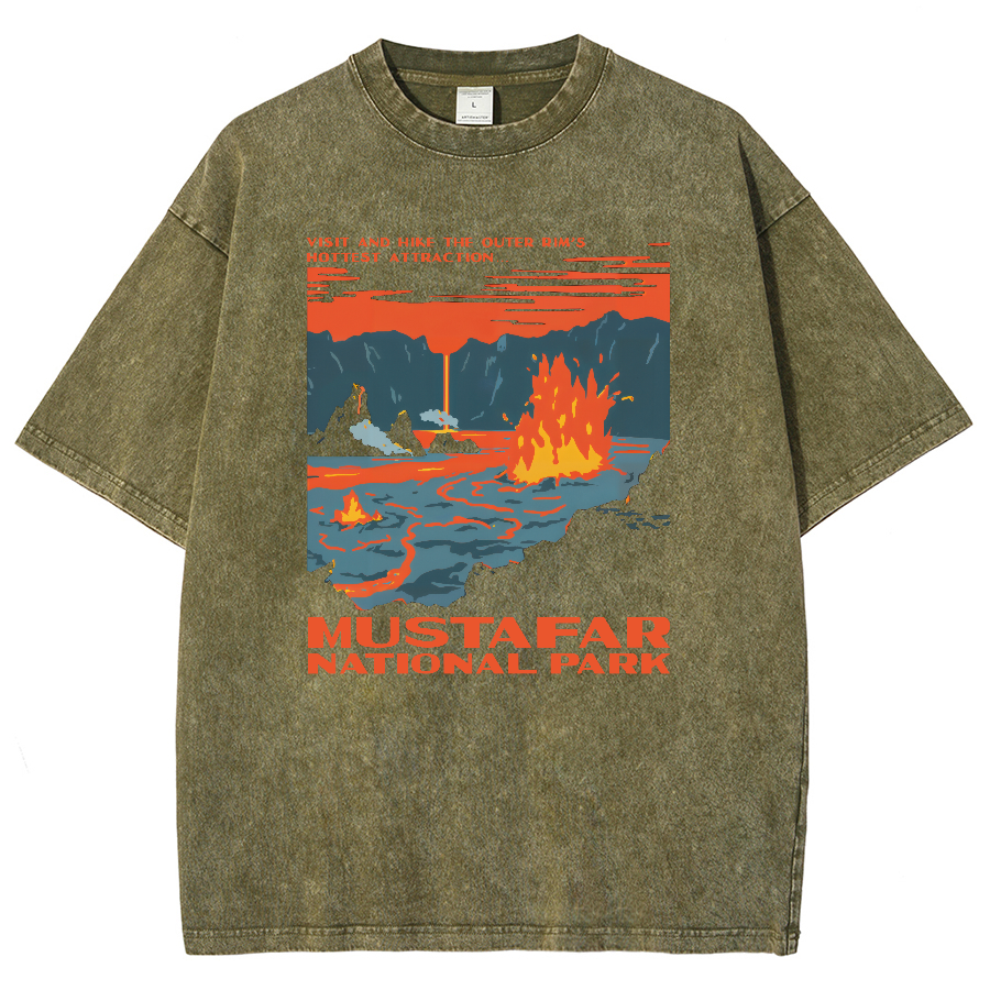 Mustafar National Park Vintage Distressed T-shirt