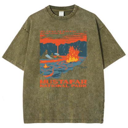 Mustafar National Park Vintage Distressed T-shirt