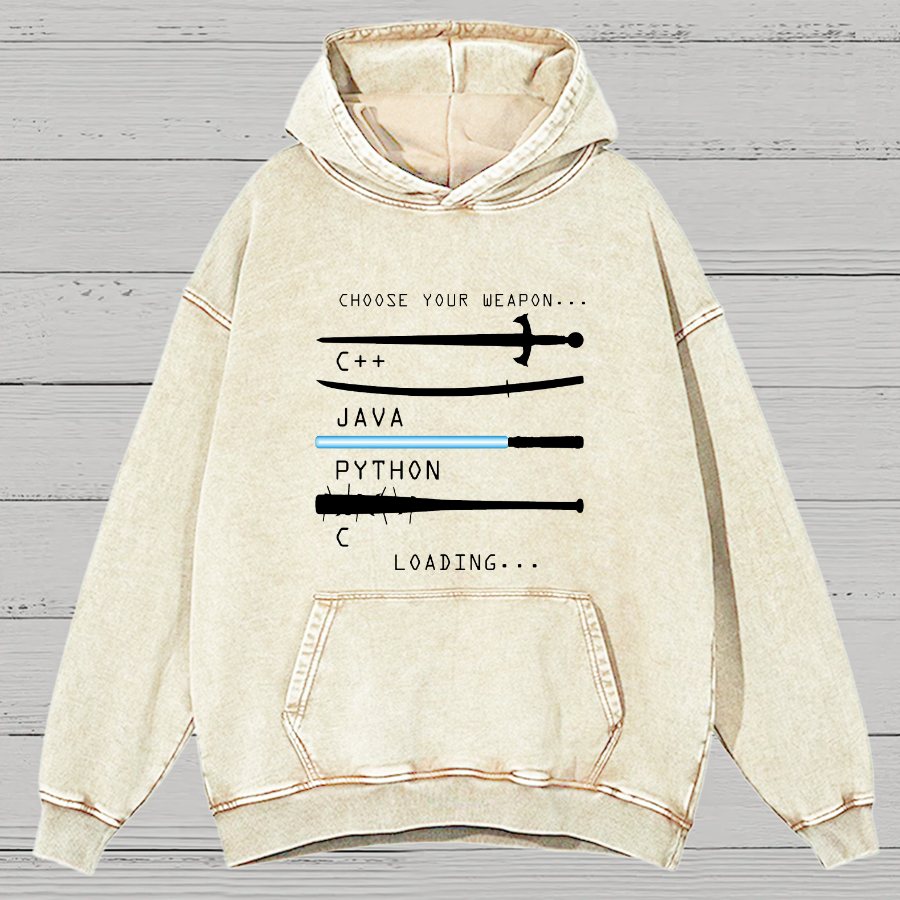 Choose Your Weapon Vintage Distressed Hoodie