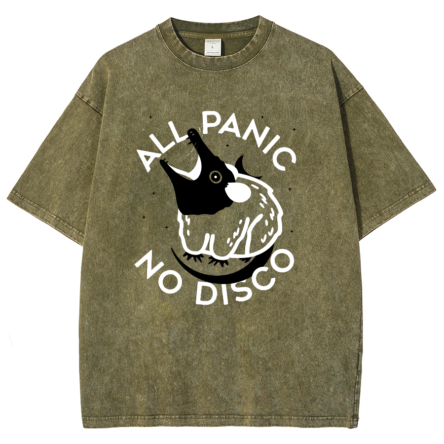 All Panic No Dico Vintage Distressed Tee