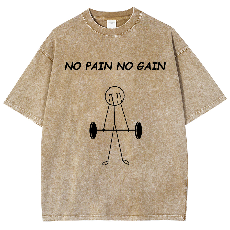 No Pain No Gain Vintage Distressed T-shirt