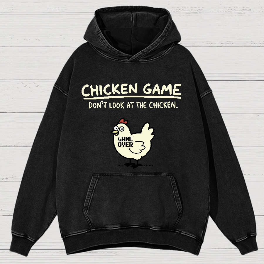 Chicken Game Vintage Distressed Hoodie