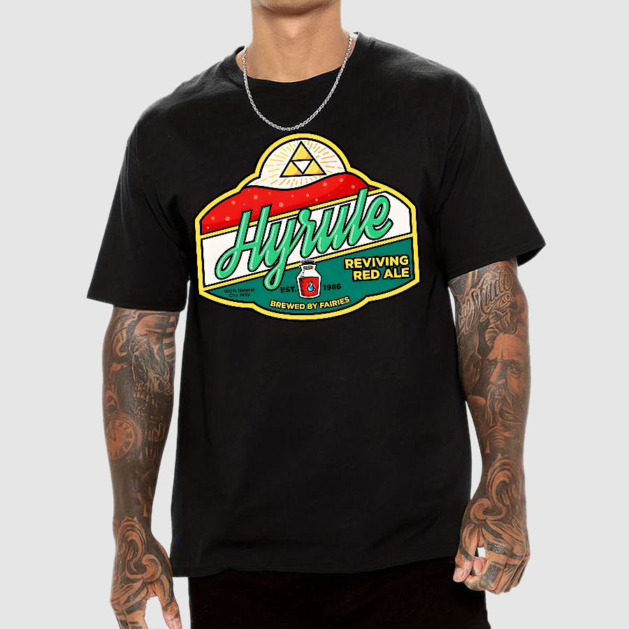 It's Dangerous to Go Sober, Take This-Hyrule Reviving Red Ale Geek T-Shirt