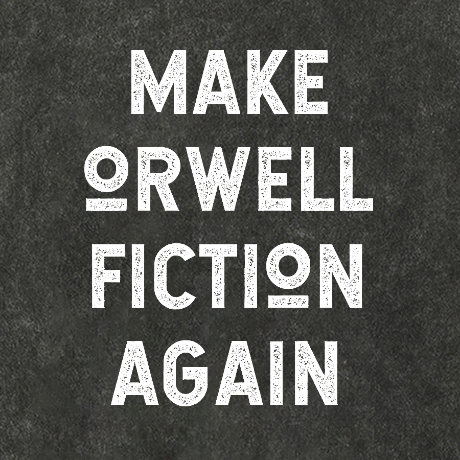 Make Orwell fiction again Vintage Distressed T-shirt