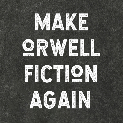 Make Orwell fiction again Vintage Distressed T-shirt